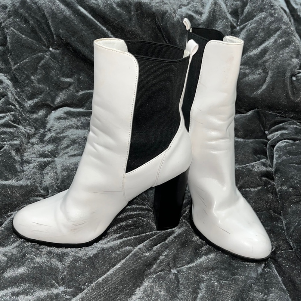 Black & White Bootie Heel
